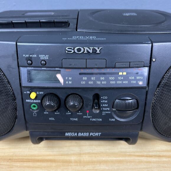 Sony CFD-V20 CD Radio Cassette-Corder Works Great Everything Tested All Works! - Picture 5 of 9